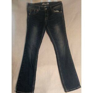 Women's SEVEN7 Straight Leg Stretch Denim Blue Jeans Size 14 36" X 26